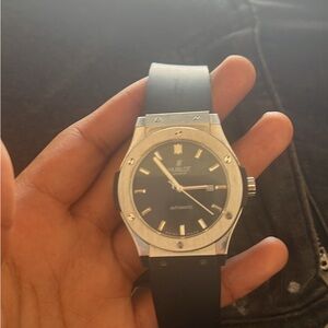 Hublot Classic Black and Silver Watch